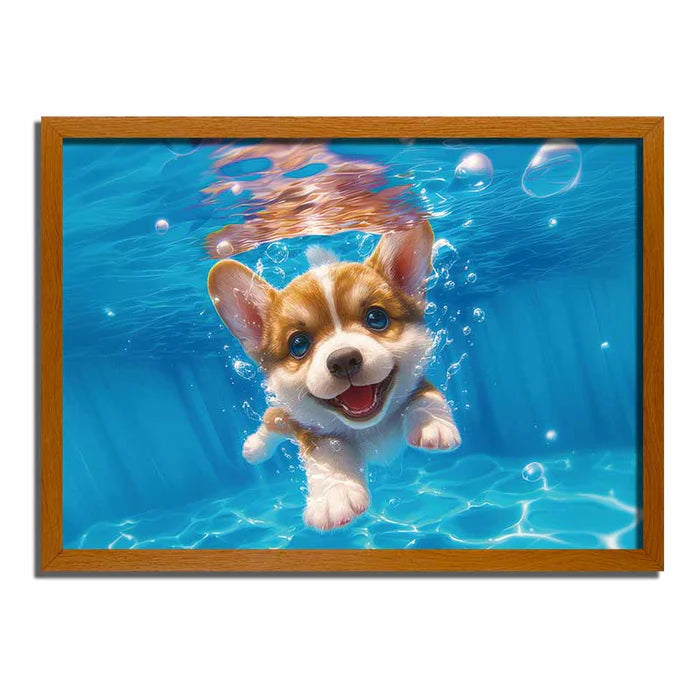 Splashing Puppy - Animals