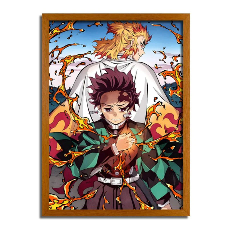 Tanjiro and Rengoku - Demon Slayer