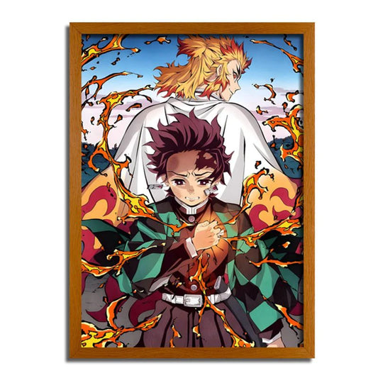 Tanjiro et Rengoku - Demon Slayer